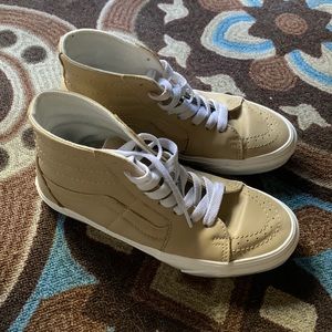 Vans, Sk8-Hi Tapered, Tan, Soft Leather, Woman’s 7.5
